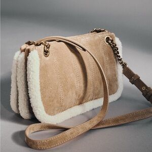 Zara combined leather crossbody bag